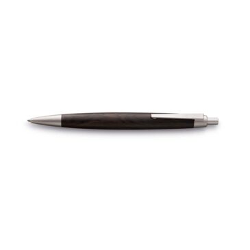 LAMY 2000 Kugelschreiber 203 – Kuli in einer edlen Holzvariante in der Farbe Palladium Grenadilleholz –