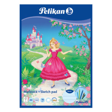 Malblock DIN A4, 100 Blatt Motiv Prinzessin