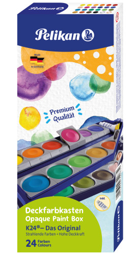 Pelikan Farbkasten K24® inkl. Deckweiß, 24 Farben