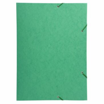 SAMMELMAPPE MIT GUMMIZUG UND 3 KLAPPEN MANILAKARTON 600G/QM, FÜR FORMAT DIN A3 ,FARBE: GRÜN