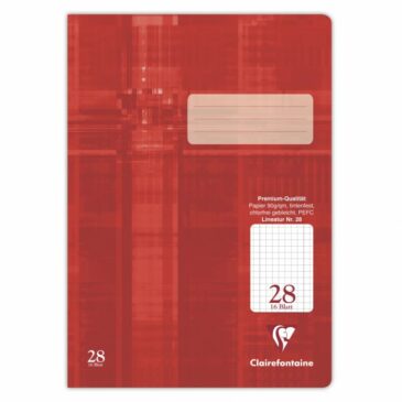 SCHULHEFT-CLAIREFONTAINE-DIN-A4-16-BLATT-90G-LINEATUR-28-DURCHGEHEND-KARIERT