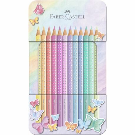 BUNTSTIFTE SPARKLE PASTELL, SORTIERT, 12ER METALLETUI