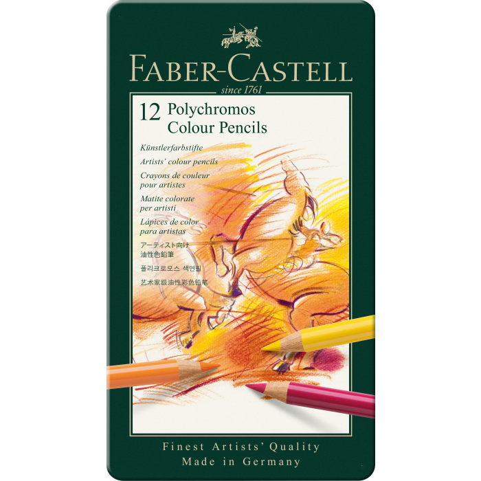 Polychromos Farbstift, 12er Metalletui